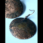 Copper crackle earrings